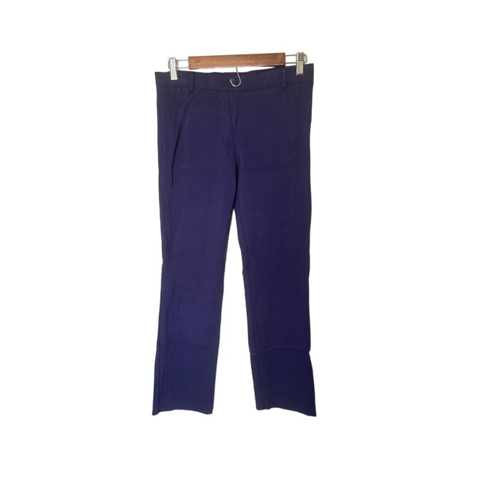 Betabrand Yoga Dress Pants Womens M Petite Blue Pull On Boot Cut Office Business